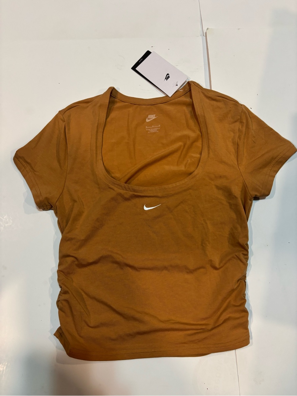 Women’s Nike Sportswear Chill Knit Square Neck Top/ Tan-Brown/ Medium NWT